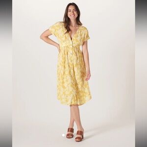The Normal Brand Yellow Floral Midi Dress